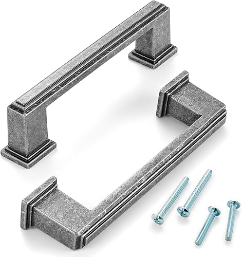 Vista 128 de Paquete de 10 tiradores de gabinete de 6-1/4 pulgadas, tiradores negros mate para gabinetes, accesorios de cocina negros para gabinetes, cajones