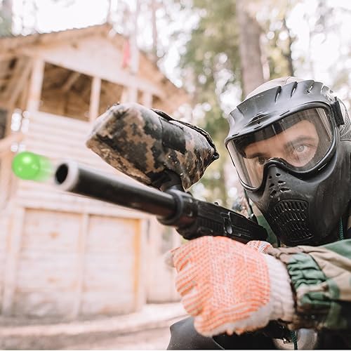 Miniatura 39 de Civaner 150 unidades de 68 bolas de pintura Cal bolas sólidas, 68 bolas rompedoras, bolas de nailon duro para práctica de entrenamiento de tiro