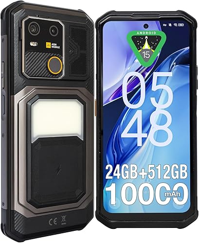 AGM Teléfono inteligente Android resistente G3, 5G desbloqueado, pantalla de fluidos de 6.72 pulgadas FHD+120Hz, MTK 7300, cámara AI de 64 MP, carga