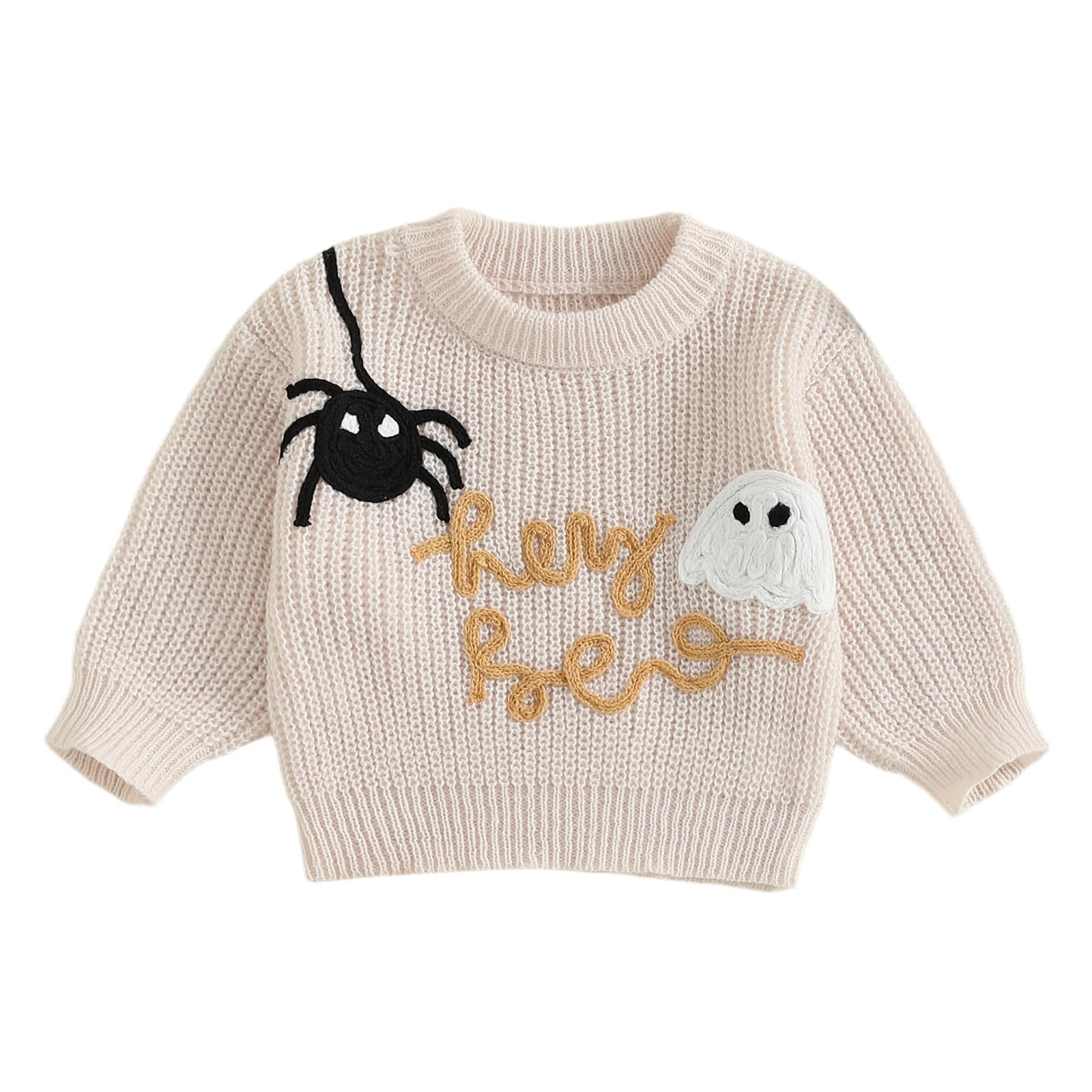 LSFYSZD Toddler Baby Girls Boys Halloween Pumpkin Sweaters Long Sleeve Crew Neck Winter Warm Knitwear Pullover Jumpers Top — view 105