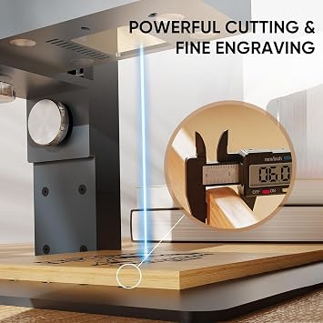Monport Nano Laser Engraver Portable Handheld 6W Laser Engraving Machine, 0.01mm High Precision 5000mm/s High Speed Laser Marking Machine for Wood, Leather, Cardboard, Kraft, Aluminum, Stainless Steel