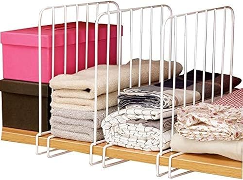 Cq acrylic Juego de 8 separadores verticales de madera para armario, solo necesita deslizarse para ajustar la distancia adecuada, separadores de