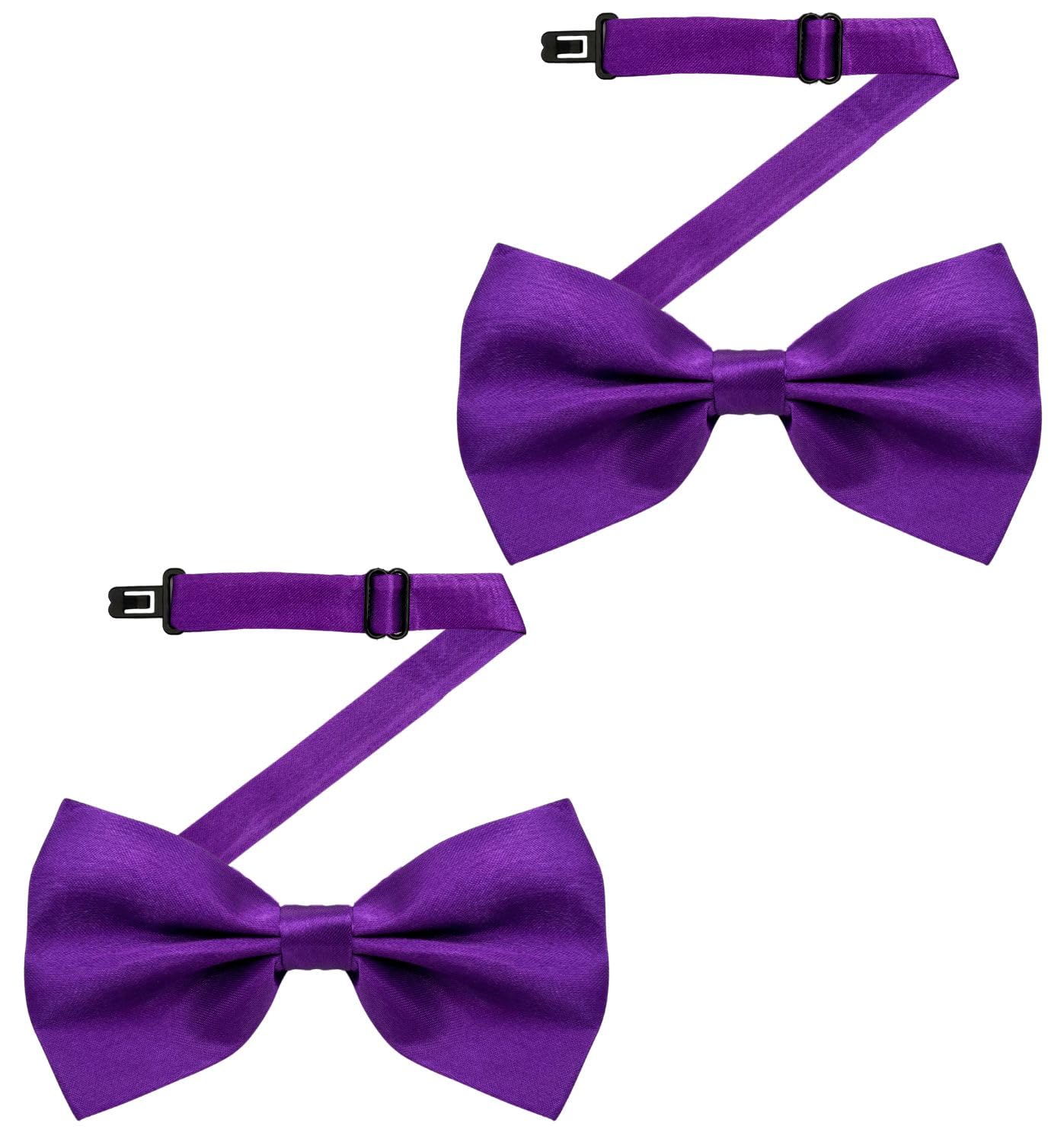 MDSTYLE 2 Pack Pre-Tied Adjustable Bow Ties for Men - Formal Bow Tie for Wedding Tuxedo Prom Business Special Occasions
