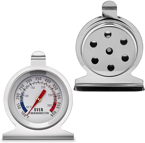 Miniatura 2 de Lightbeam - Termómetro de horno con esfera de 2 pulgadas con rango de temperatura de 100 F a 600 F, termómetro de cocina con esfera grande para