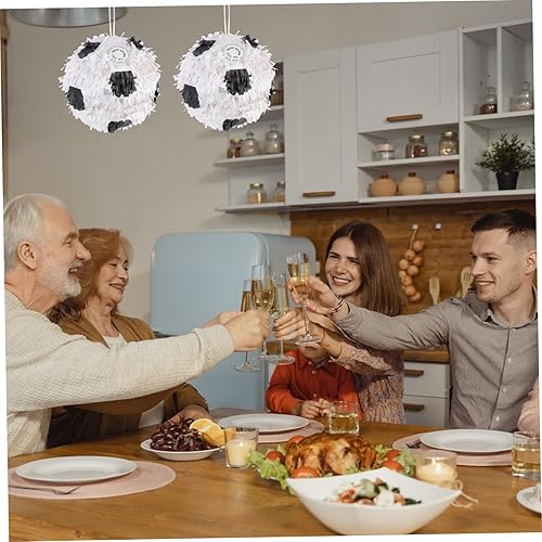 Miniatura 3 de Piñata de fútbol para niños, decoración deportiva de fútbol para niños, decoración de patrón de fútbol, piñata, forma de fútbol, piñata, piñata de