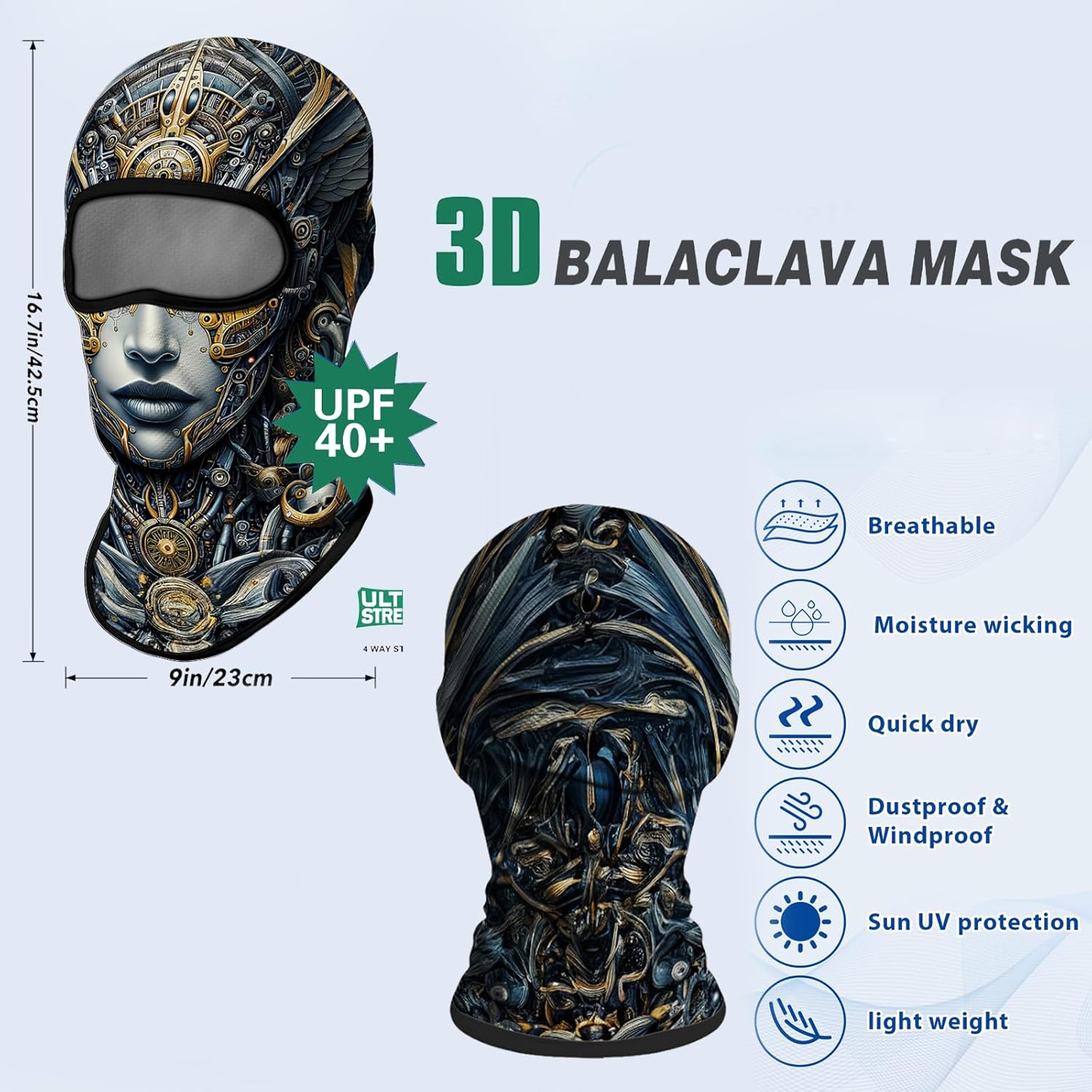 Obacle Balaclava Face Mask for Men Women Motorcycle Ski Hunting Cycling Fishing - Image 3