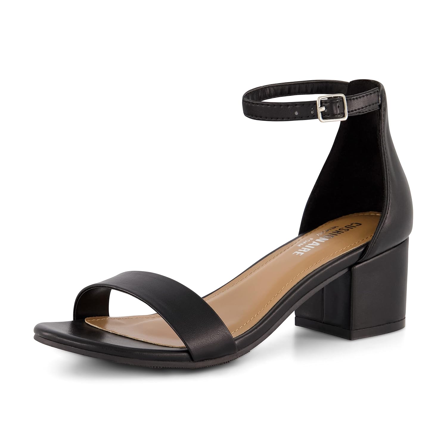 CUSHIONAIRE Alba Mid Block Heel Dress Shoes for Women – Open Toe Ankle Strap Heeled Women's Sandals with Memory Foam Comfort - Review, Price and Buying Guide