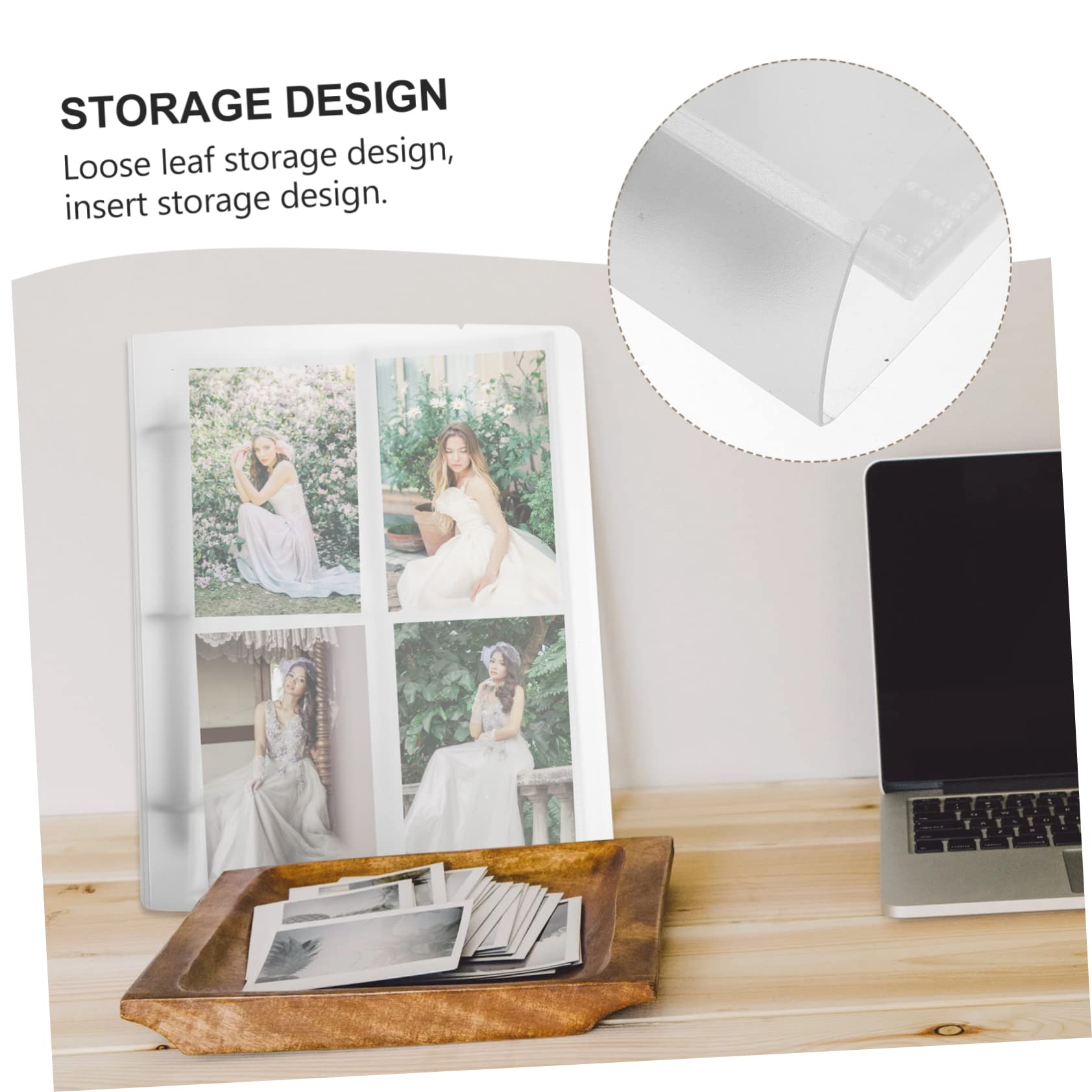 OUNONA Fundas portátiles para álbum de tarjetas de intercambio, carpeta de almacenamiento de fotos para coleccionistas, páginas para organizar tarjetas y fotos, protección contra el polvo