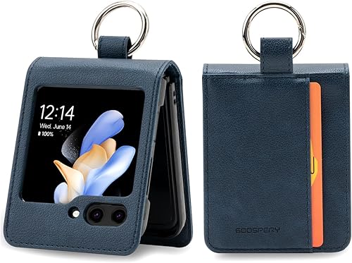 Miniatura 7 de GOOSPERY Agenda básica compatible con Samsung Galaxy Z Flip 5, tarjetero, almacenamiento de bolsillo, piel sintética de alta calidad, funda tipo