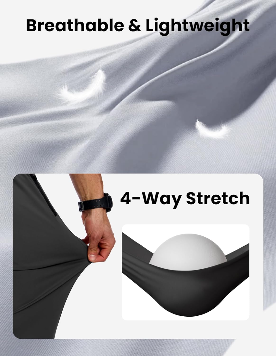 CE' CERDR 3/4 Pack Mens Sweatpants with Zipper Pockets Athletic Workout Jogger Pants for Men Running Jogging Casual Pants - Image 6