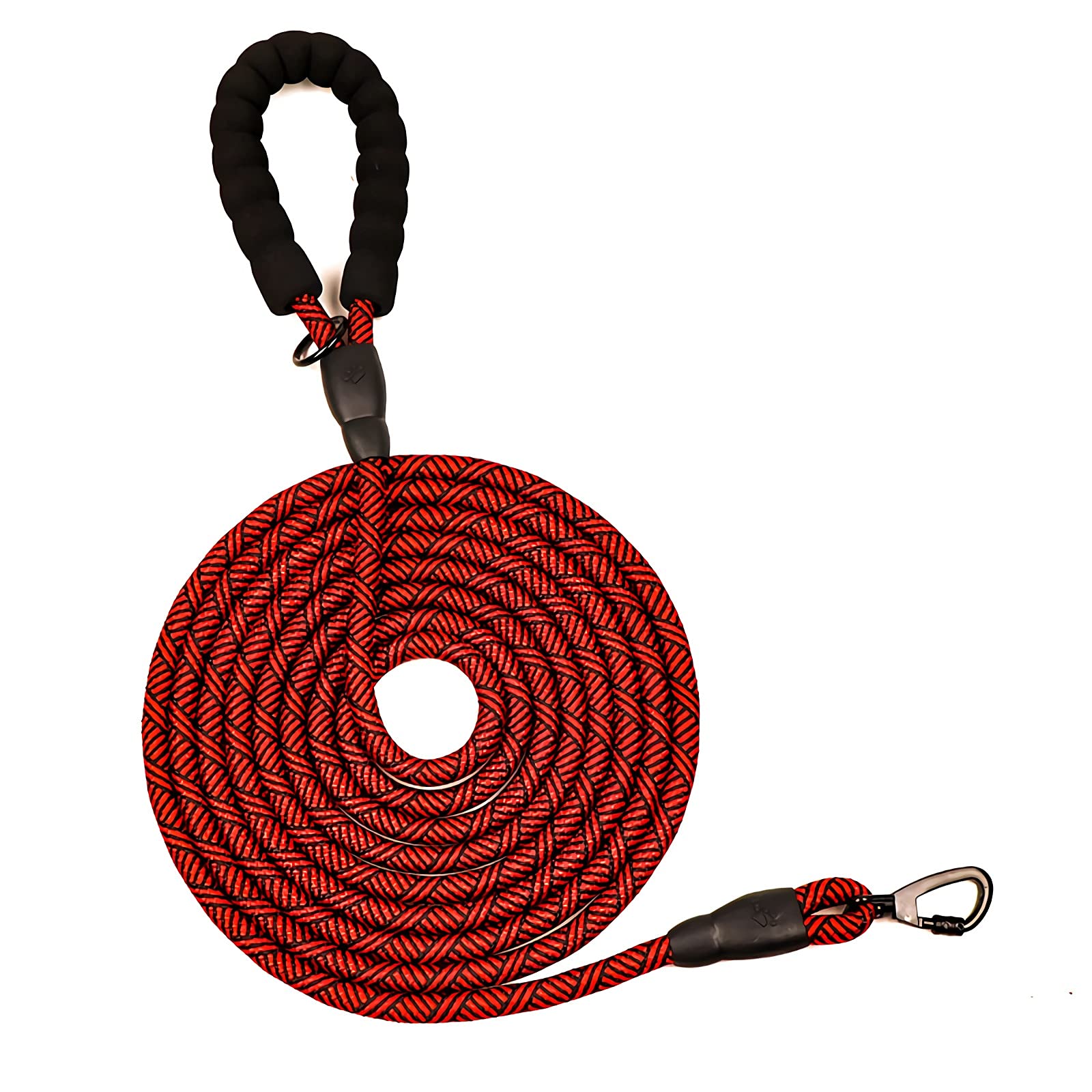 Laisse de dressage pour chien de 4,5 m de long, très résistante, réfléchissante, avec poignée rembourrée souple pour chiens de petite, moyenne et grande taille, rouge