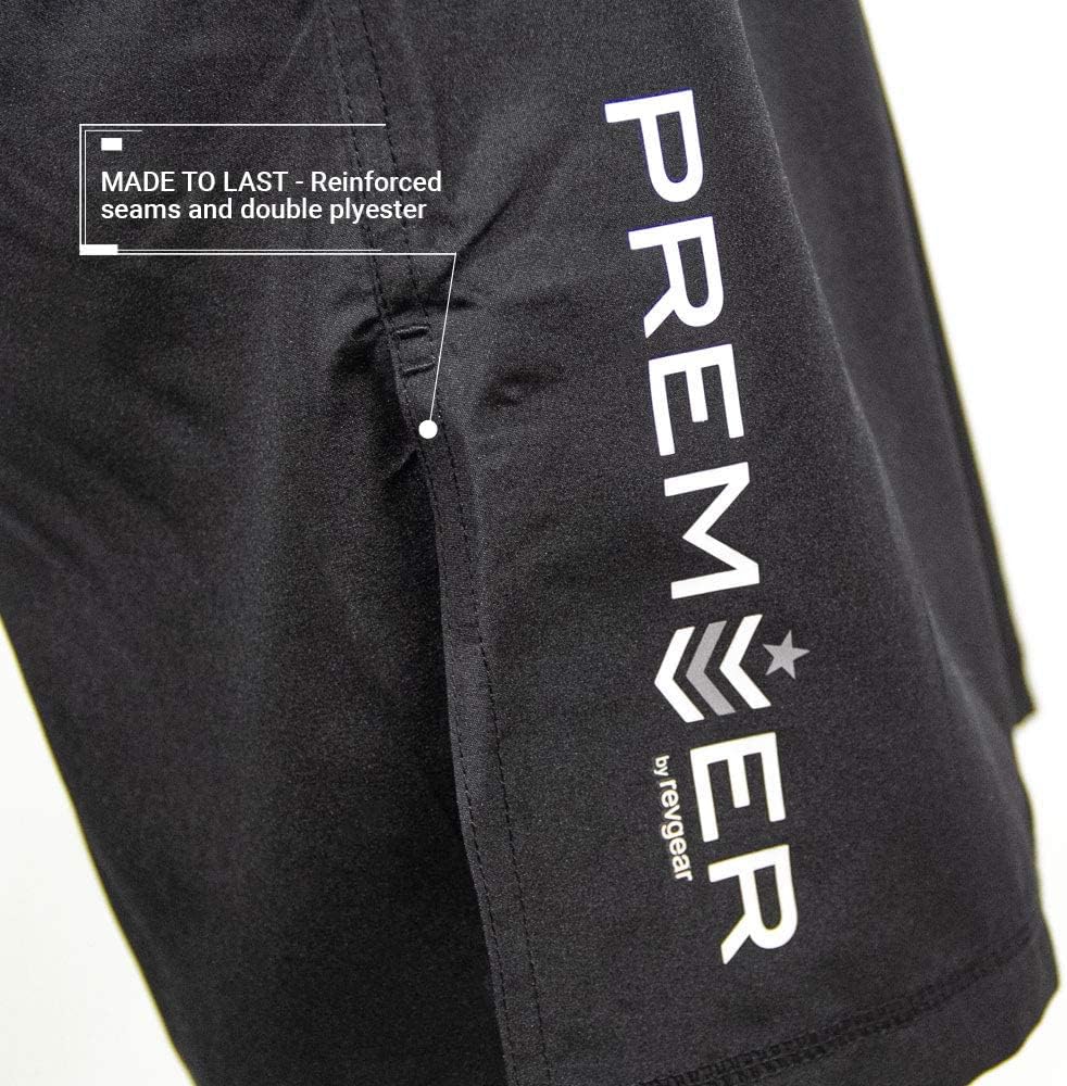 Revgear MMA Fight Shorts - Durable Jiu Jitsu, Muay Thai, Boxing, Elastic Waistband, Reinforced Seams - Ideal for Martial Arts