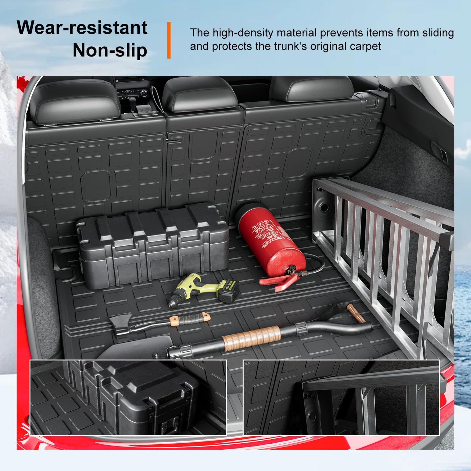 powoq Cargo Mat Compatible with 2023-2025 Mazda CX-5 Trunk Mat TPE Cargo Liner Backrest Trunk Liner Replacement for Mazda CX-5 2023 2024 2025 Accessories - Image 4