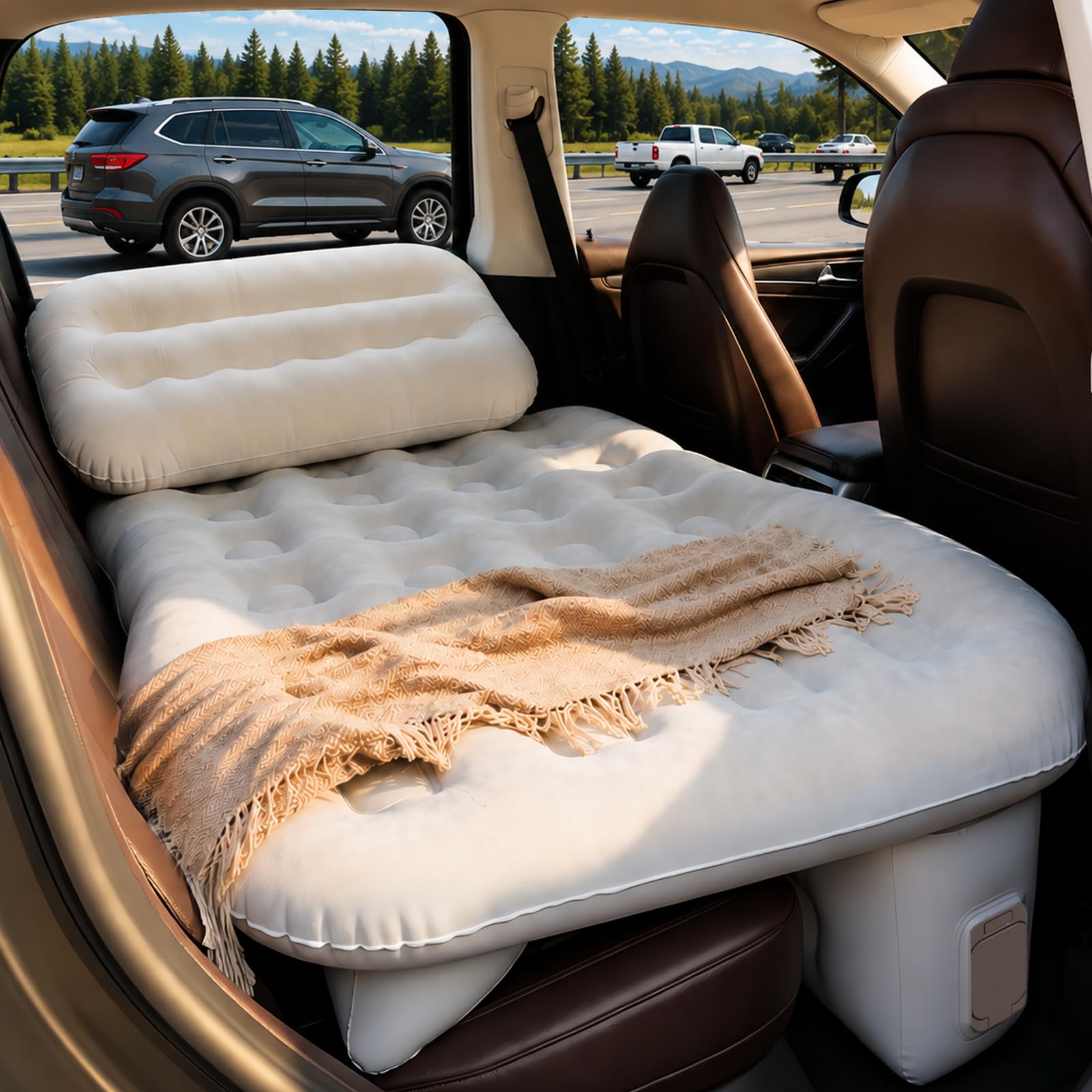 Car Air Mattress for Tesla Model 3, Back Seat Inflatable Bed Tesla Model 3 2018–2023 Tesla