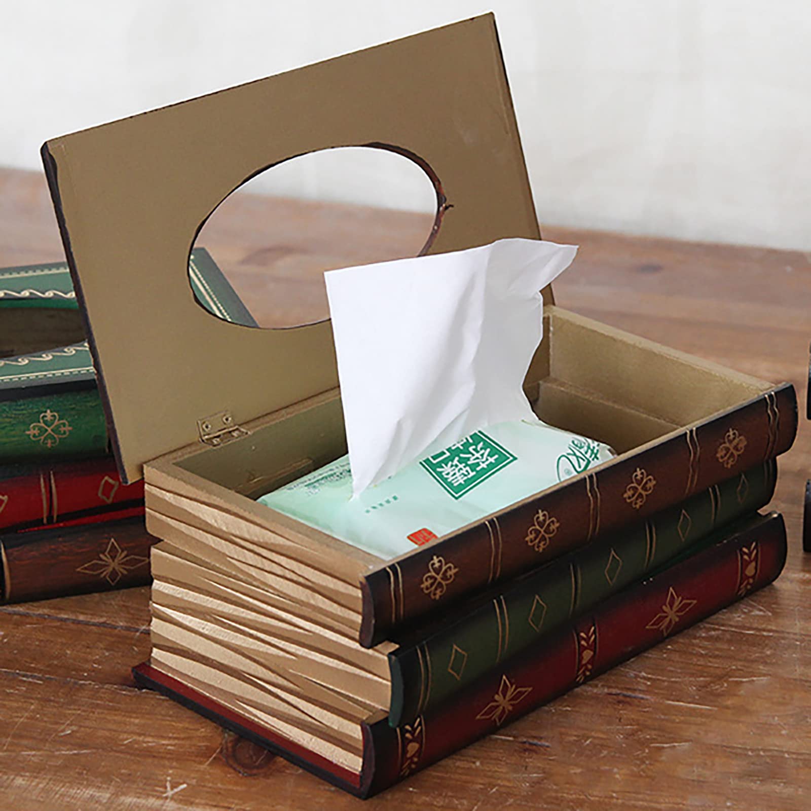 Amazon｜木製 レトロ ティッシュボックス ティッシュケース