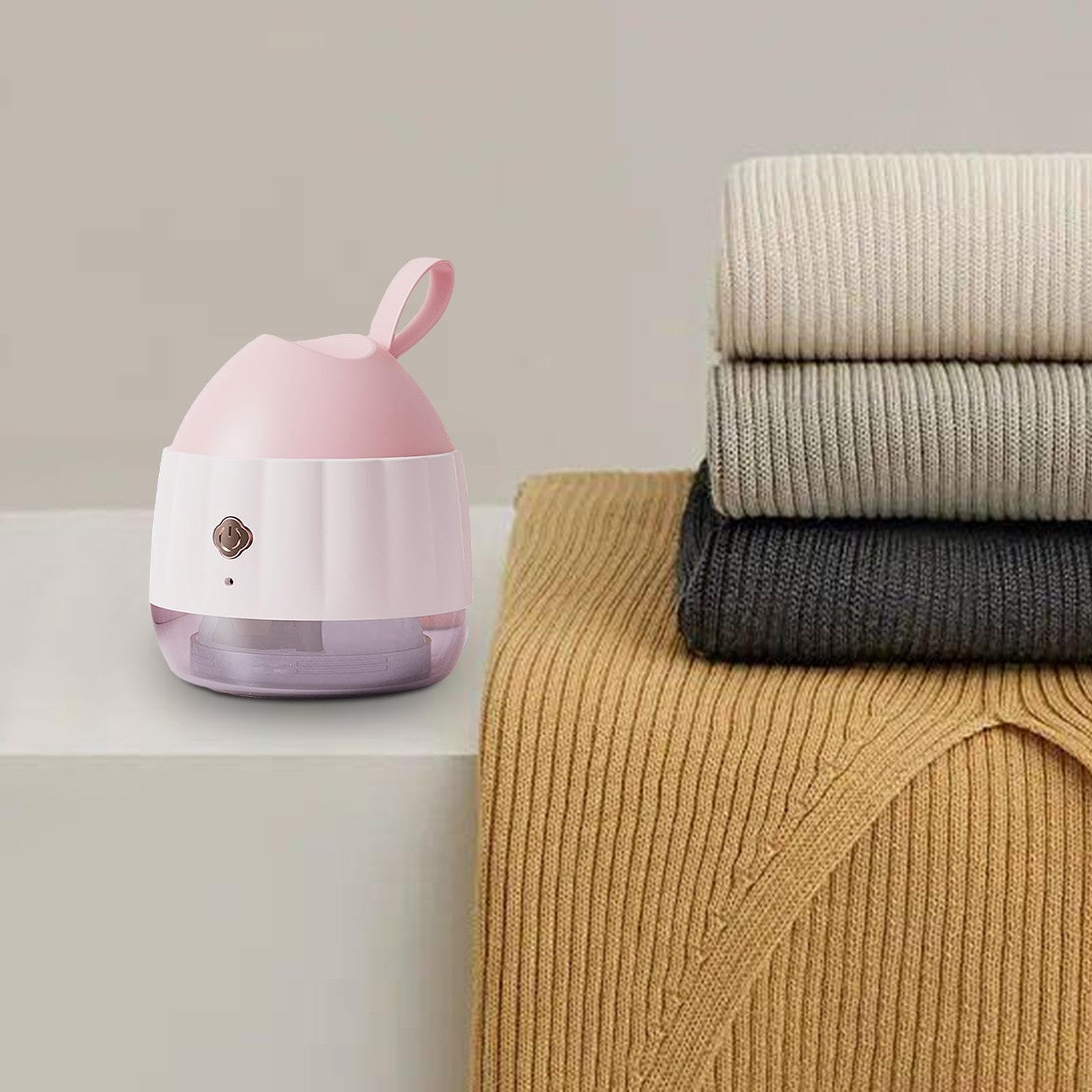 Milageto Elektrischer Stoffentferner, elektrischer Entferner, Edelstahlklingen, zum Entfernen von Flaum, Pullover, Defuzzer, Fusselentferner für Couch-Stoff, Rosa