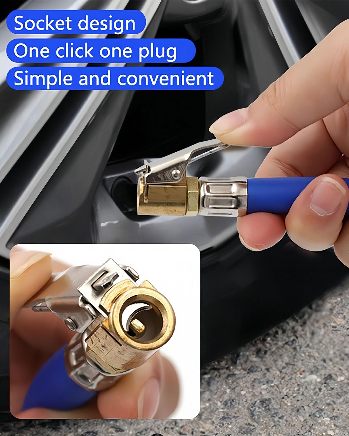 MSA Gonfleur De Pneus Tube De Rallonge Pompe À Pneu Adaptateur De Mandrin De Gonflage Rapide