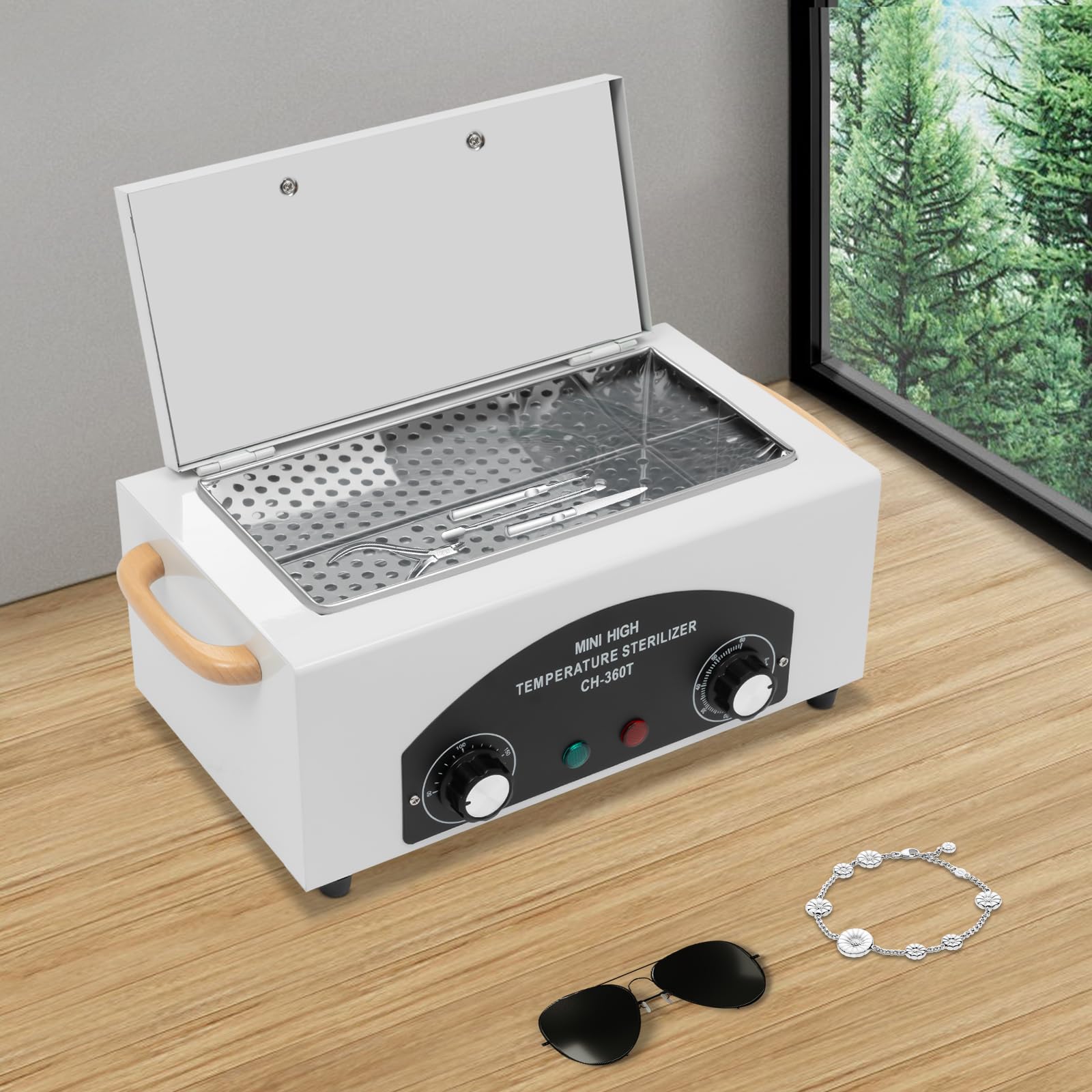 Sterilizzatore professionale ad aria calda, 300 W, scatola di sterilizzazione per salone di unghie, cura dei piedi e tatuaggi, dispositivo disinfettante da 220 V, con asciugatura (per strumenti