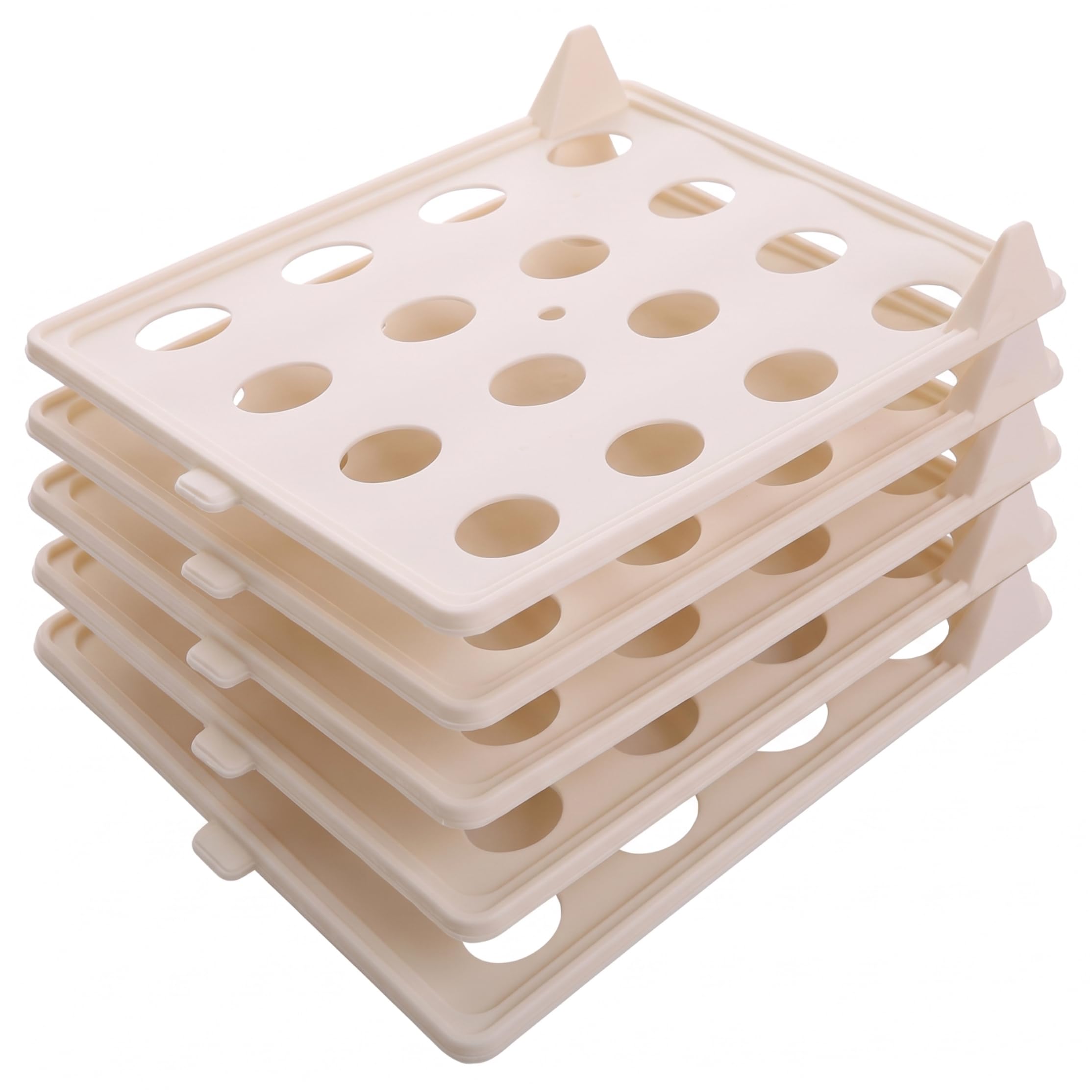 Tsawntd Drawer Organisers, 5PCS Stackable Clothing Organizer, Plastic Clothes Folding Board Mess Free Shirt Organizer for Closet & Drawer Storage, Beige