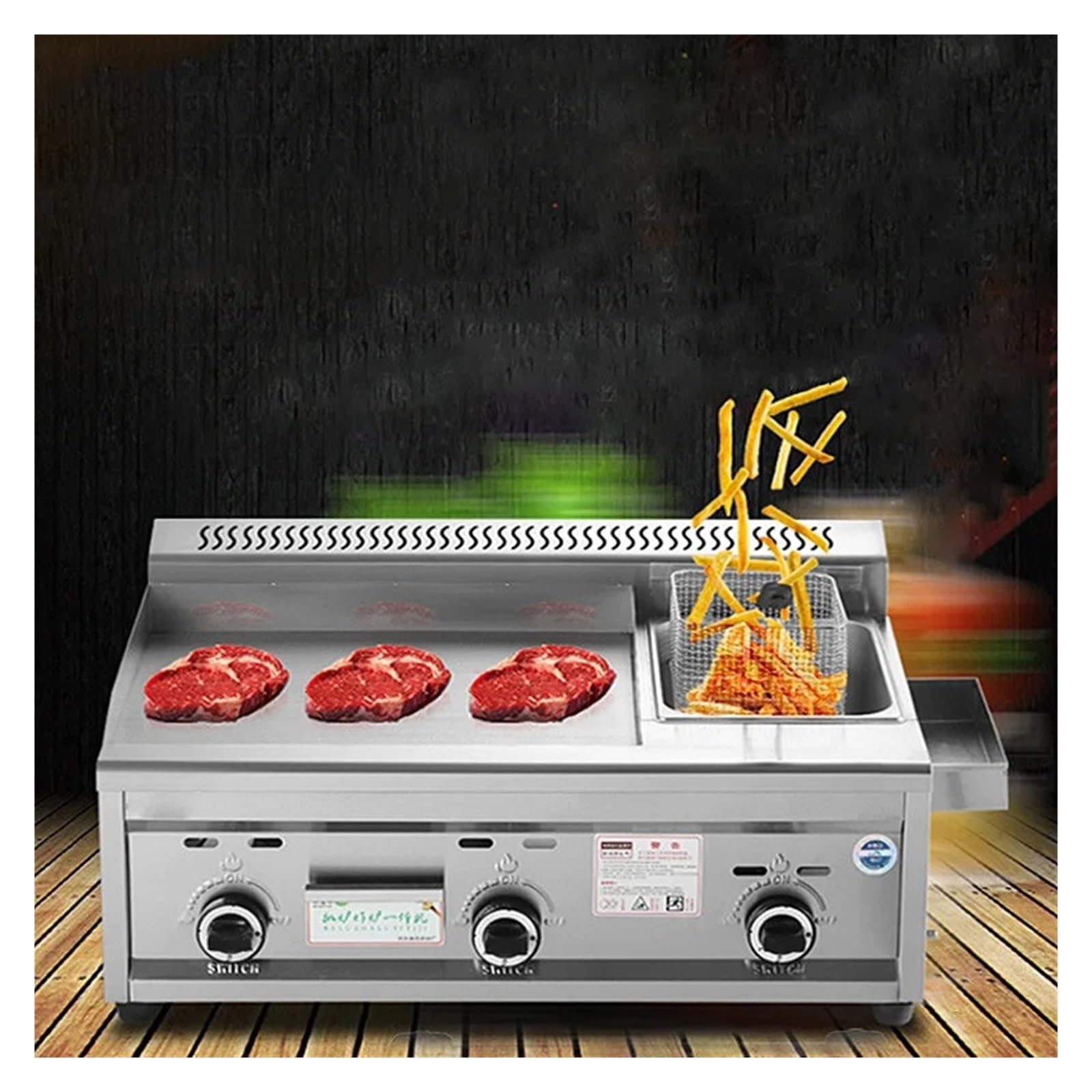 Sprzęt Do Gazowego Teppanyaki Komercyjna Frytkownica Grilla Szybkie Nagrzewanie