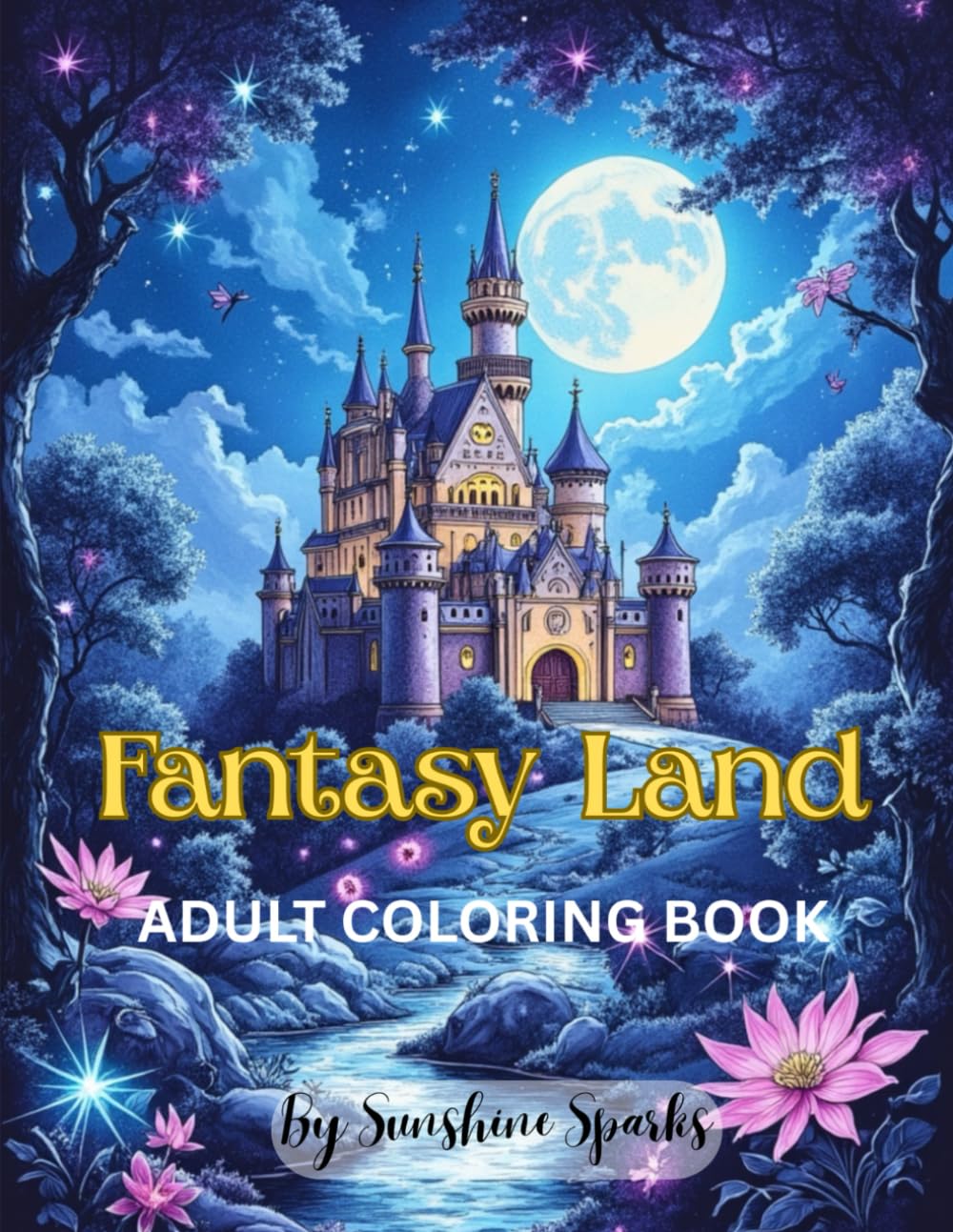 Fantasy Land: Adult Coloring Book: Featuring Fantasy creatures, Majestic castles, Magical houses for relaxation and creativity.