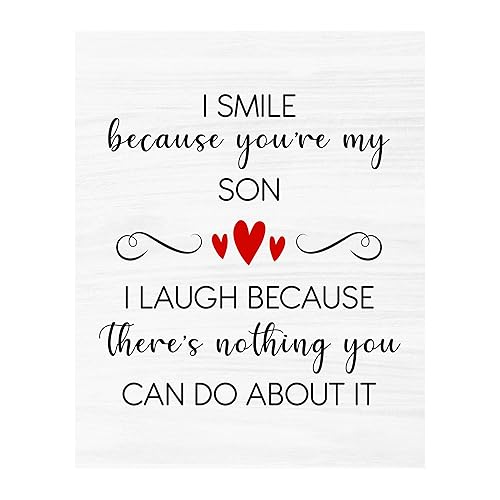Miniatura 1 de I Smile Because You're My Son - Family Wall Art, This Funny Typographic Aesthetic Wall Art Print Is For Home Decor, Office Decor. Fun & Loving
