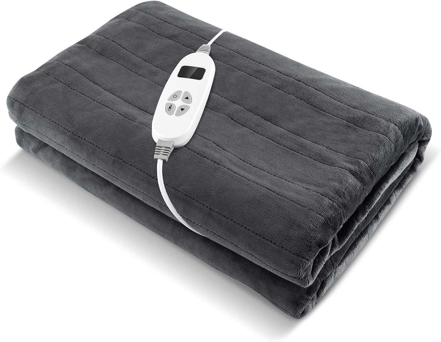 Costway Electric Heated Blanket Throw, DoubleSided Fleece Soft Fast