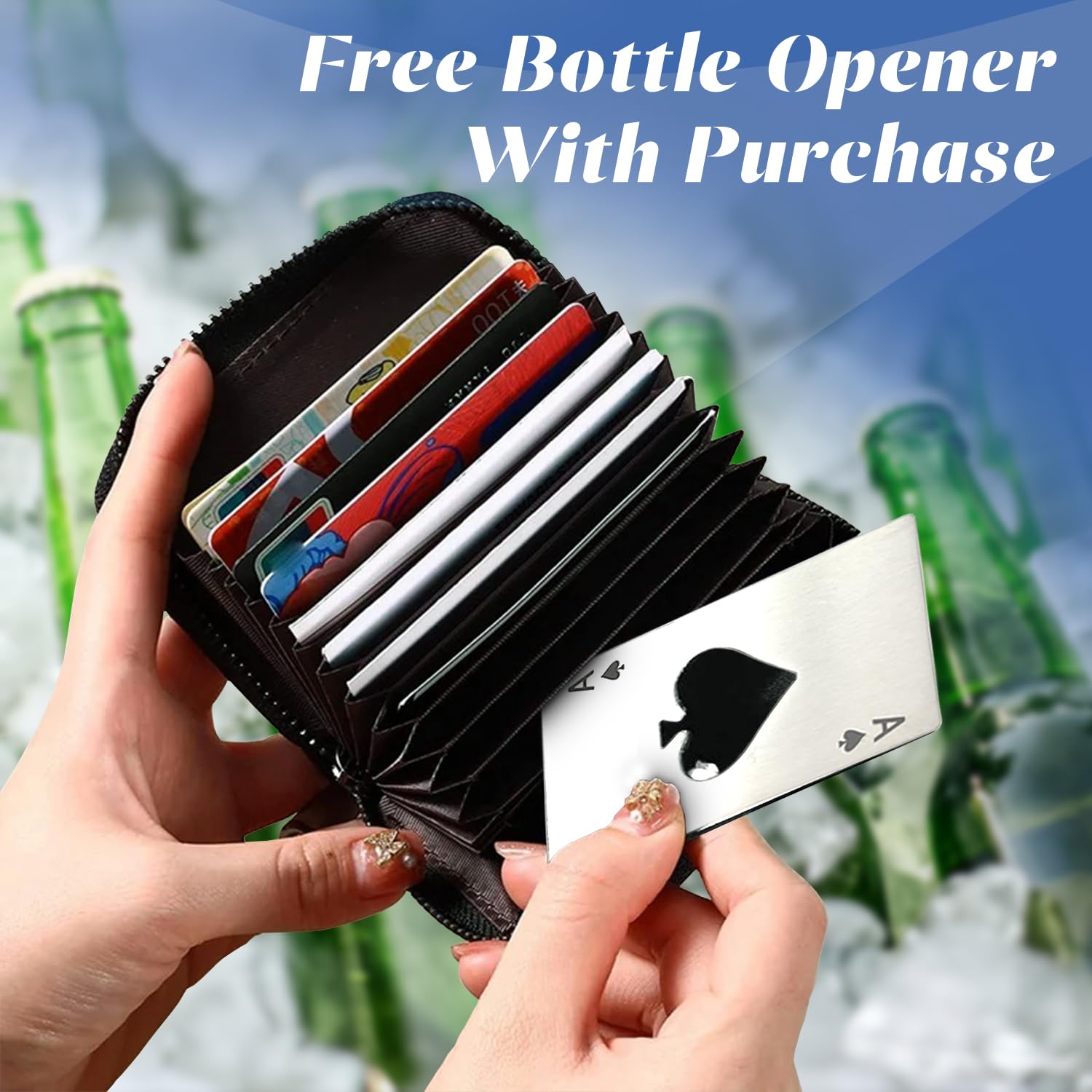 Gift Set 120+ Cocktail Drinks, Smoothie Recipes, Mocktails Non-Alcoholic Drinks & Gifts for Mixologists. 1 pk Blue + 1 pk Black Decks + Drink Guides
