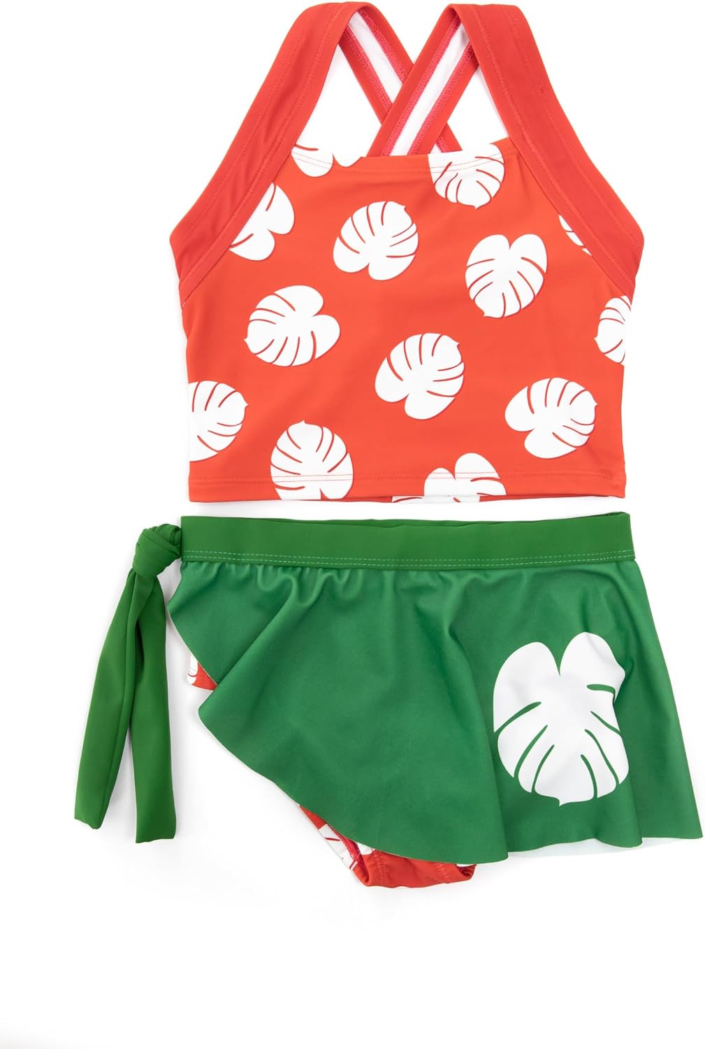 Little Adventures Child Aloha Princess Two-Piece Swimsuits UPF 50 Double-lined Machine Washable Soft Spandex Nylon Blend