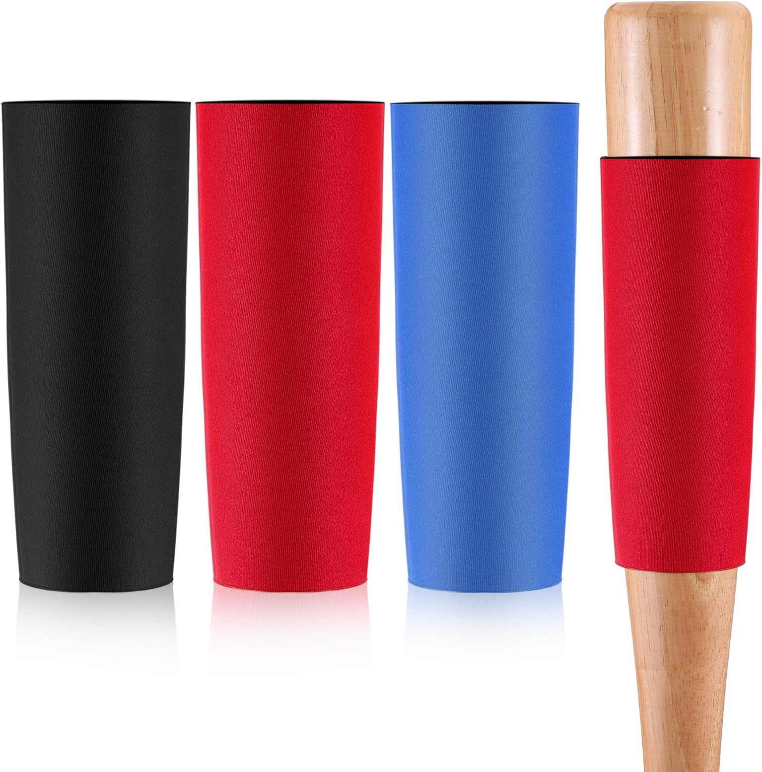 3 Pcs Baseball Bat Protector Sleeve 9'' Long Fits 2.25" to 2.75" Bat, Key Areas Hittable Training Sleeve Stretchable Protector, Baseball Softball Accessories for Youth Adults
