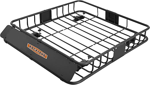 Rockland Roof Rack Rooftop Cargo Carrier - 200 LBS Capacity, Universal Heavy Duty Steel Roof Basket Car Top Luggage Holder, 41.5" x 37" x 4" for SUVs, Cars, 4runners, Pickup and Trucks