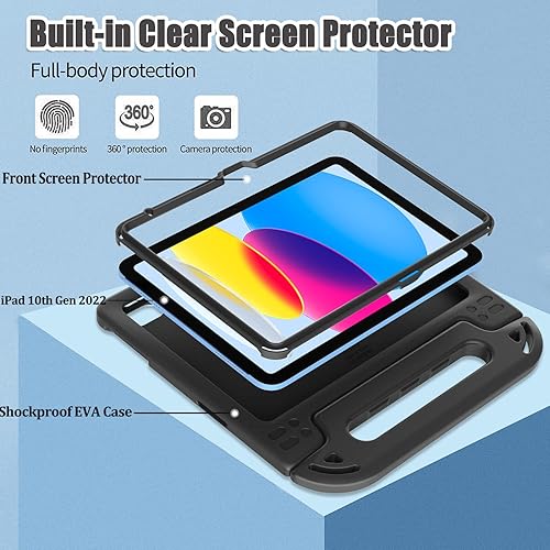 Miniatura 3 de Funda BMOUO para iPad (A16) 11 Generación 11" 2025iPad 10 Generación 10.9 Pulgadas 2022 - con Protector de Pantalla, Funda Convertible con Soporte y