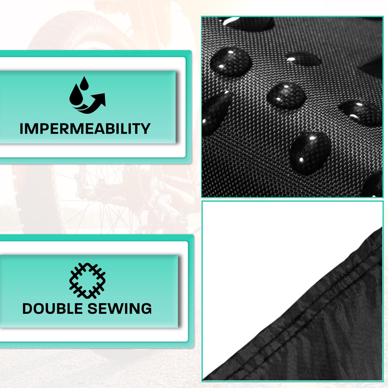 Bâche Velo Extérieure Impermeable Pour 2 Vélos - Protection UV Pluie Poussière PEVA