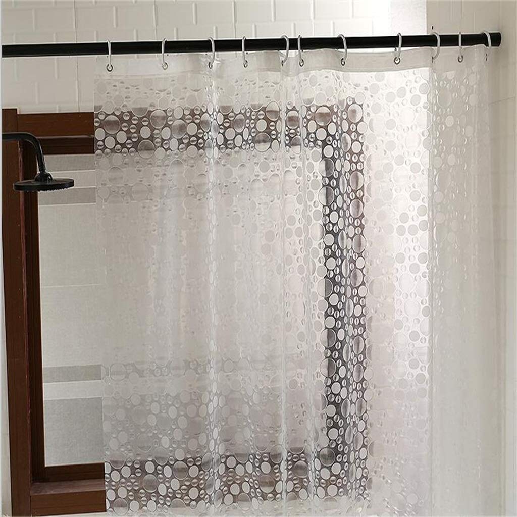 ZHCHL Tende da Doccia Semitrasparente 180X200cm, Impermeabile Tende da Doccia in Tessuto Antimuffa Tende da Bagno Decorative, Robuste E Durevoli Facile da Installare
