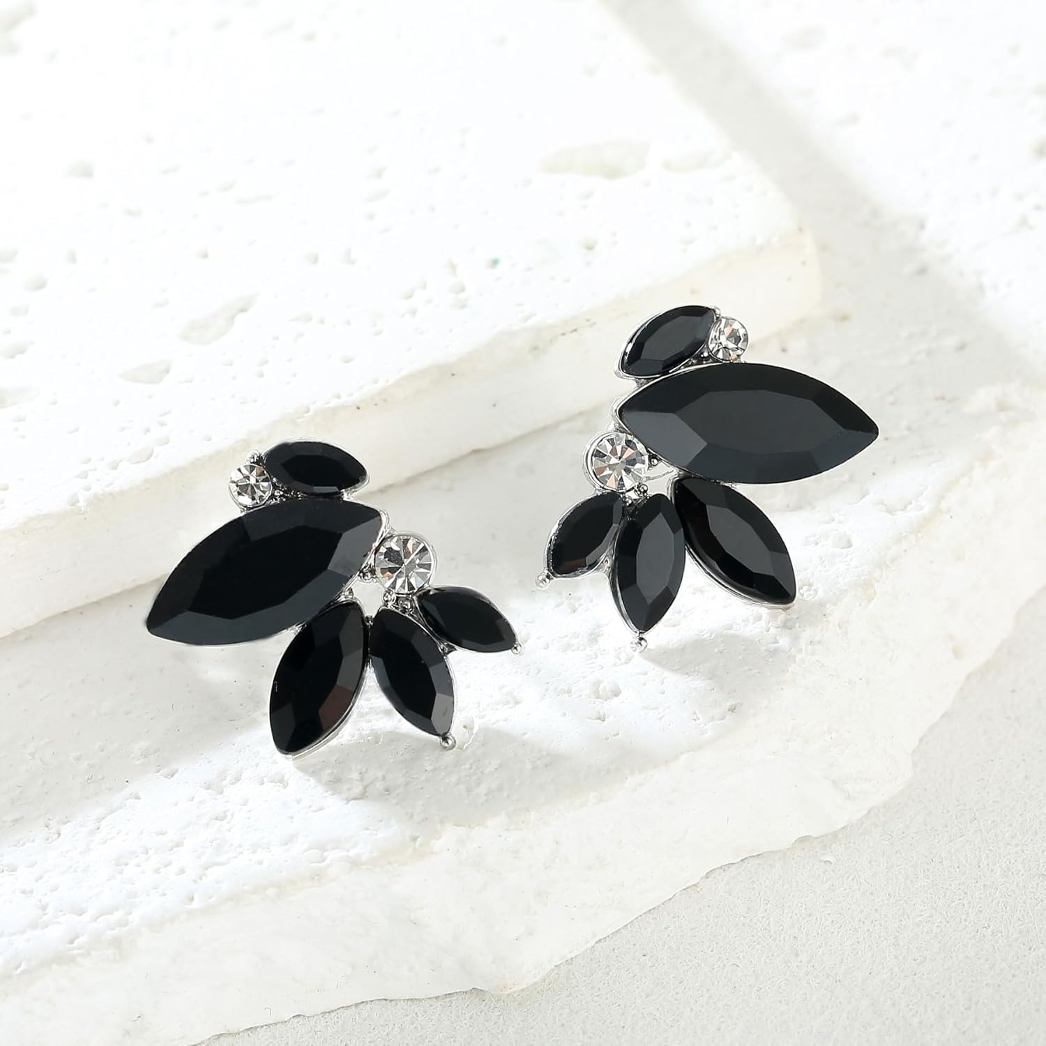 Sparkly Rhinestone Drop Earring Dainty Faux Crystal Earring Studs for Women Wedding Prom Party - Image 4