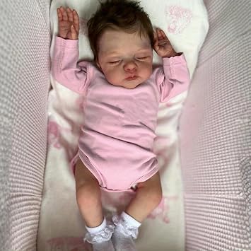 Anano Squishy 45cm Realistic Reborn Baby Dolls Vinyl Baby Reborn Toddler Dolls Real Life Vinyl Babies With Vivid Veins And Rosy Cheeks For Kids Creative Role-play & Gift