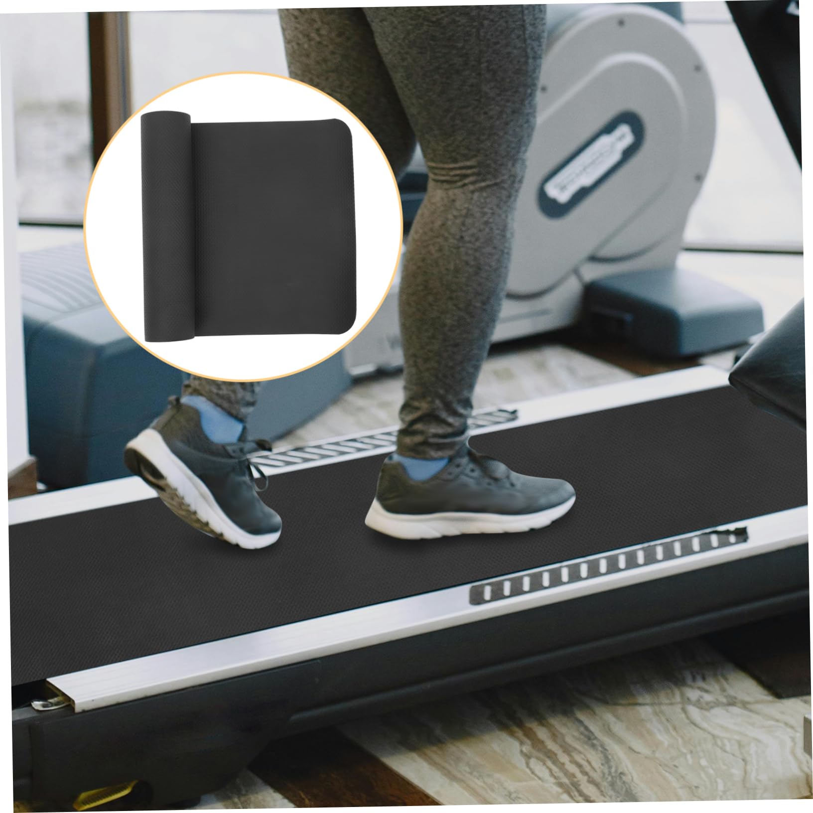 Mata Antywibracyjna Do Bieżni i Sprzętu Fitness Ochrona Podłogi Wysoka Elastyczność Idealna Do Domowej Siłowni Minimalizuje Wibracje i Hałas