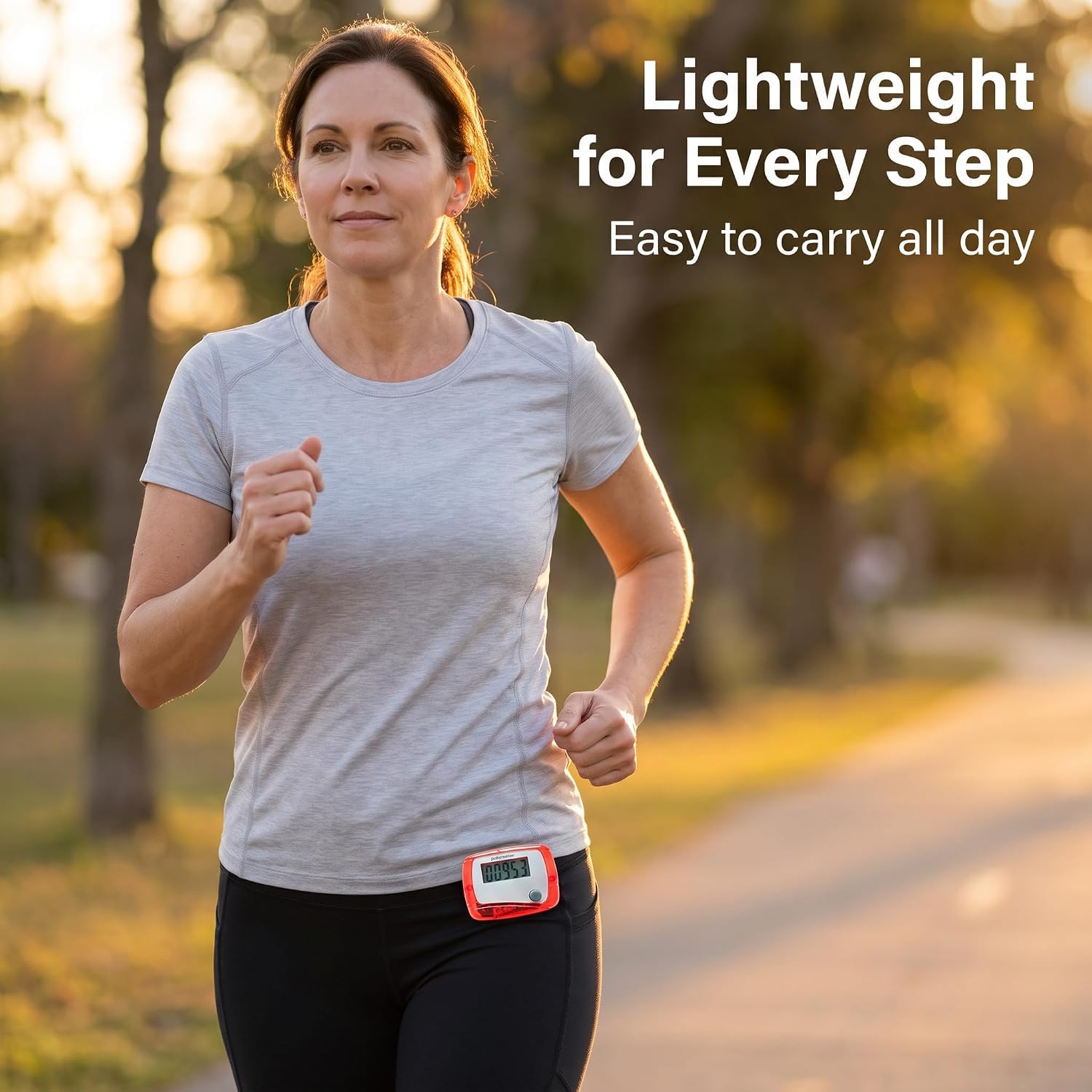 Mini podomètre numérique LCD portable rouge pour le sport, la marche, la course à pied, la distance parcourue, les kilomètres, les calories, le temps d'exercice quotidien