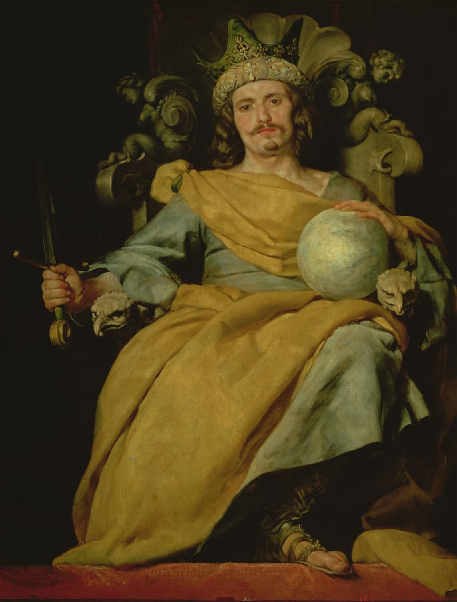 SERENDIPITP Vintage Picture Print on Canvas Wall Art Poster Portrait of an Spanish King by Cano Artwork Print Poster for Wall Decor 60x90cm