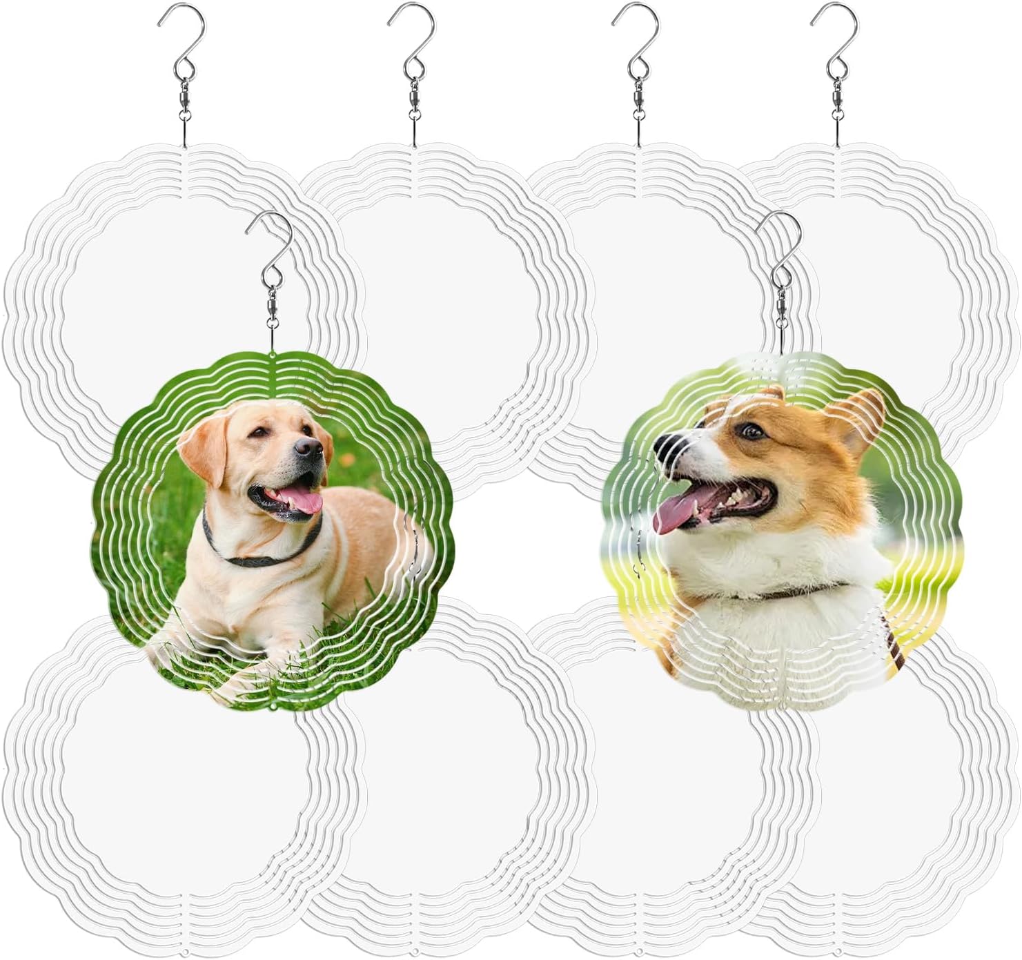 10 Pack Sublimation Wind Spinner Blanks 10 Inch,3D Wind Spinners Sublimation Blanks Products Bulk Aluminum Metal Sublimation Blank Wind Spinner for DIY Gift Indoor Outdoor Decoration