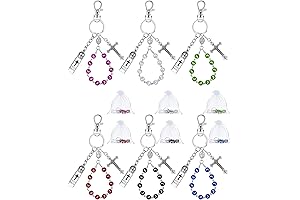 6 Pcs Catholic Keychain with Holy Water Compartment