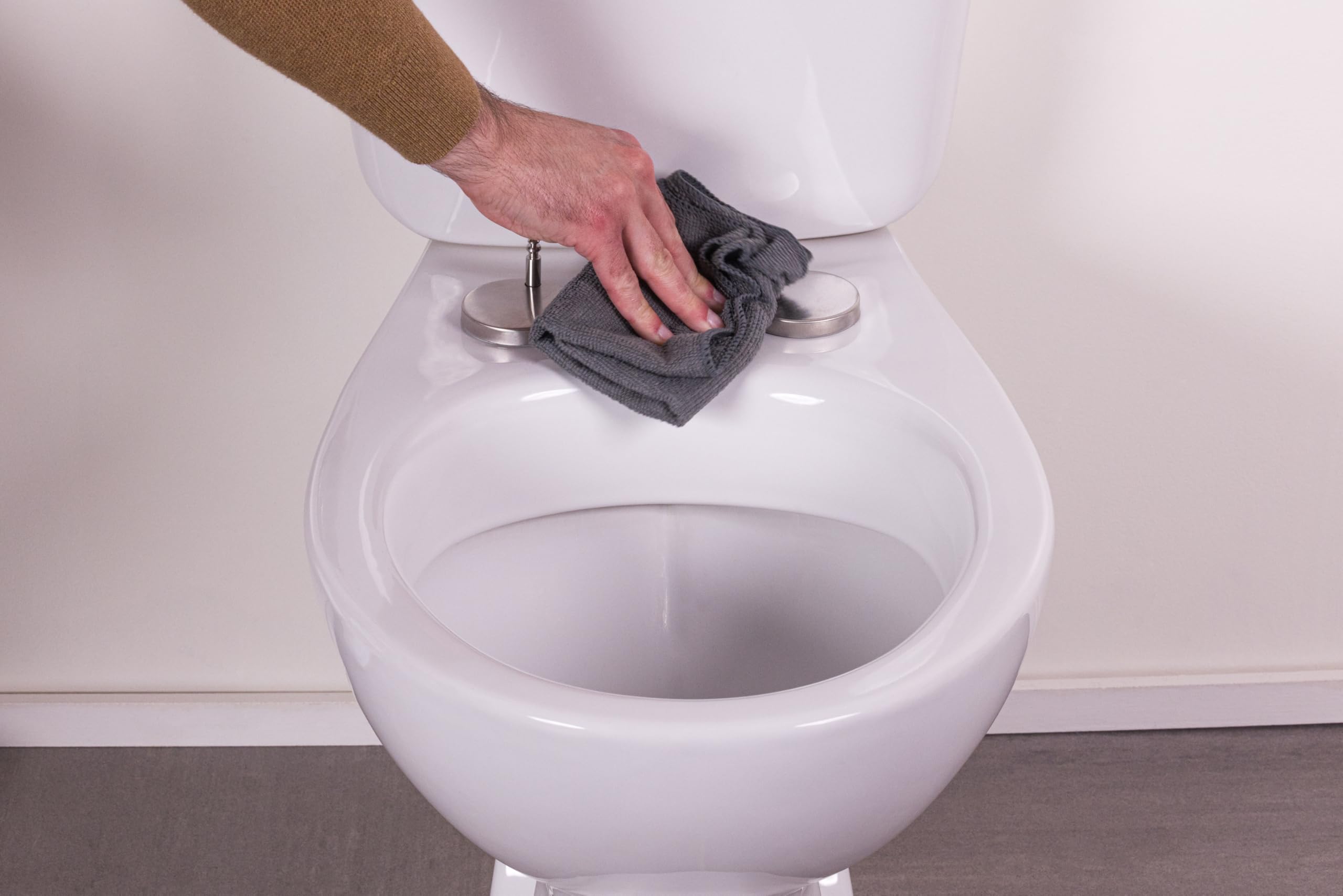 Abattant WC blanc universel clipsable/nettoyage facile - lunette de toilettes Thermodur frein de chute forme O NOYON & THIEBAULT