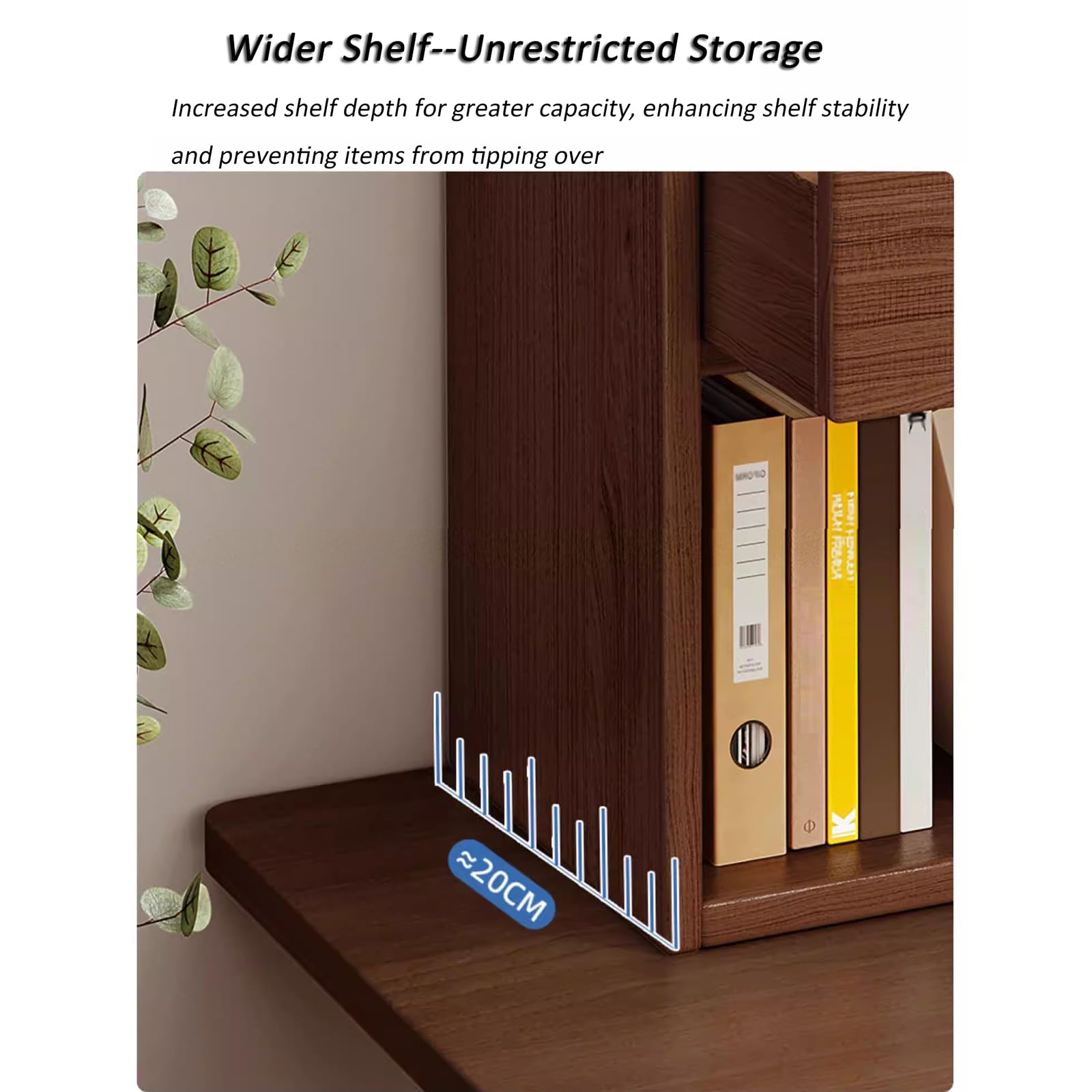 Schreibtisch-Organizer aus Holz mit Schublade, 2/3-stöckiges Tischregal, Schreibtisch-Präsentationsständer, Bürobedarf-Organizer-Ständer (Nussbaum, 3-stöckig – 67 cm)
