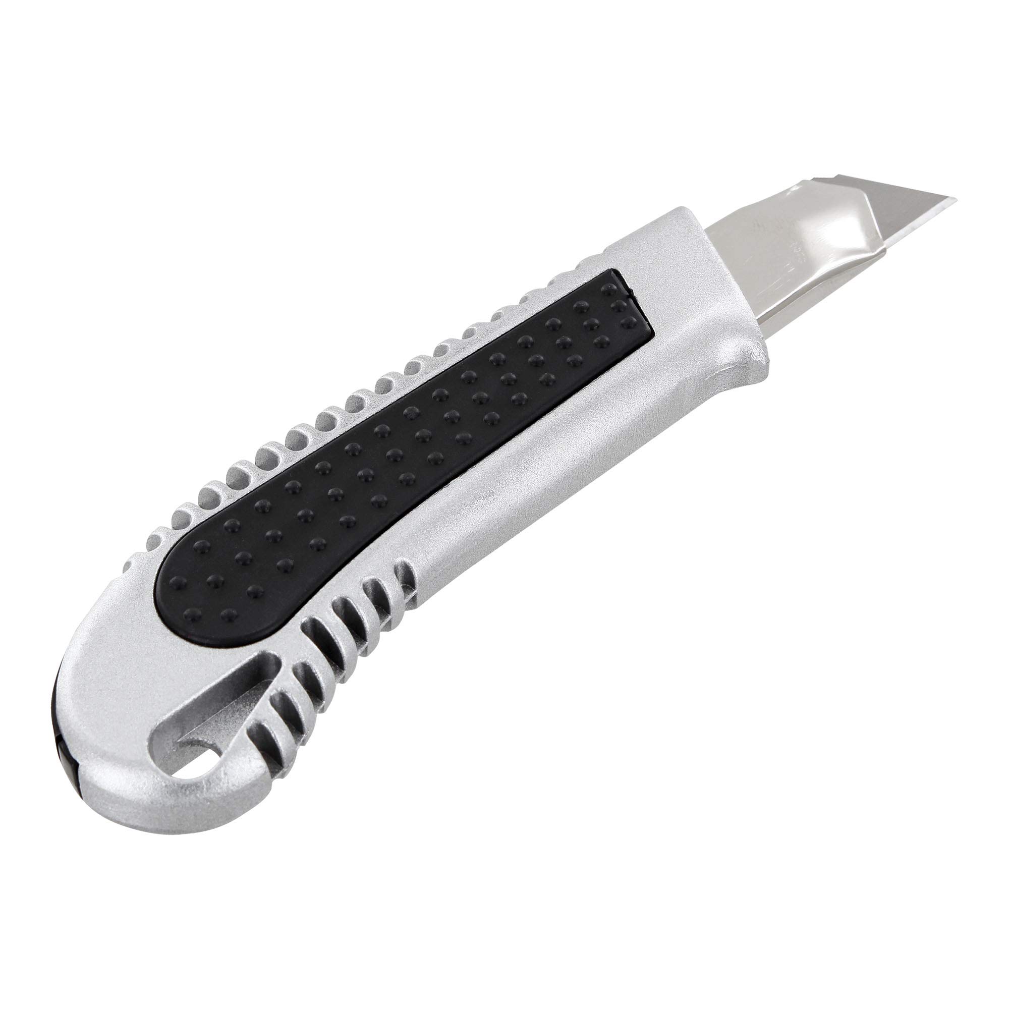 Alu Cuttermesser 18mm, 100 Stk. Druckguss Cutter Alu-Cutter Kartonmesser | Stabil & robust, wackelt nicht, Aluminium-Cutter, Teppichmesser,
