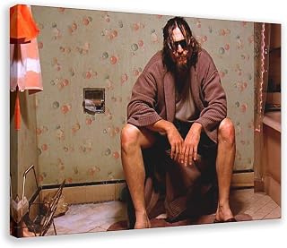 Gacoman The Big Lebowski Movie Bathroom Toilet Art Canvas Poster Wall Art Decor Print Picture Paintings for Living Room Bedroom Decoration Frame-style-12x18inch(30x45cm)