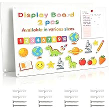 2 Pack Magnetic Bulletin Board, 23.6" x 11.8" Magnet Boards for Wall