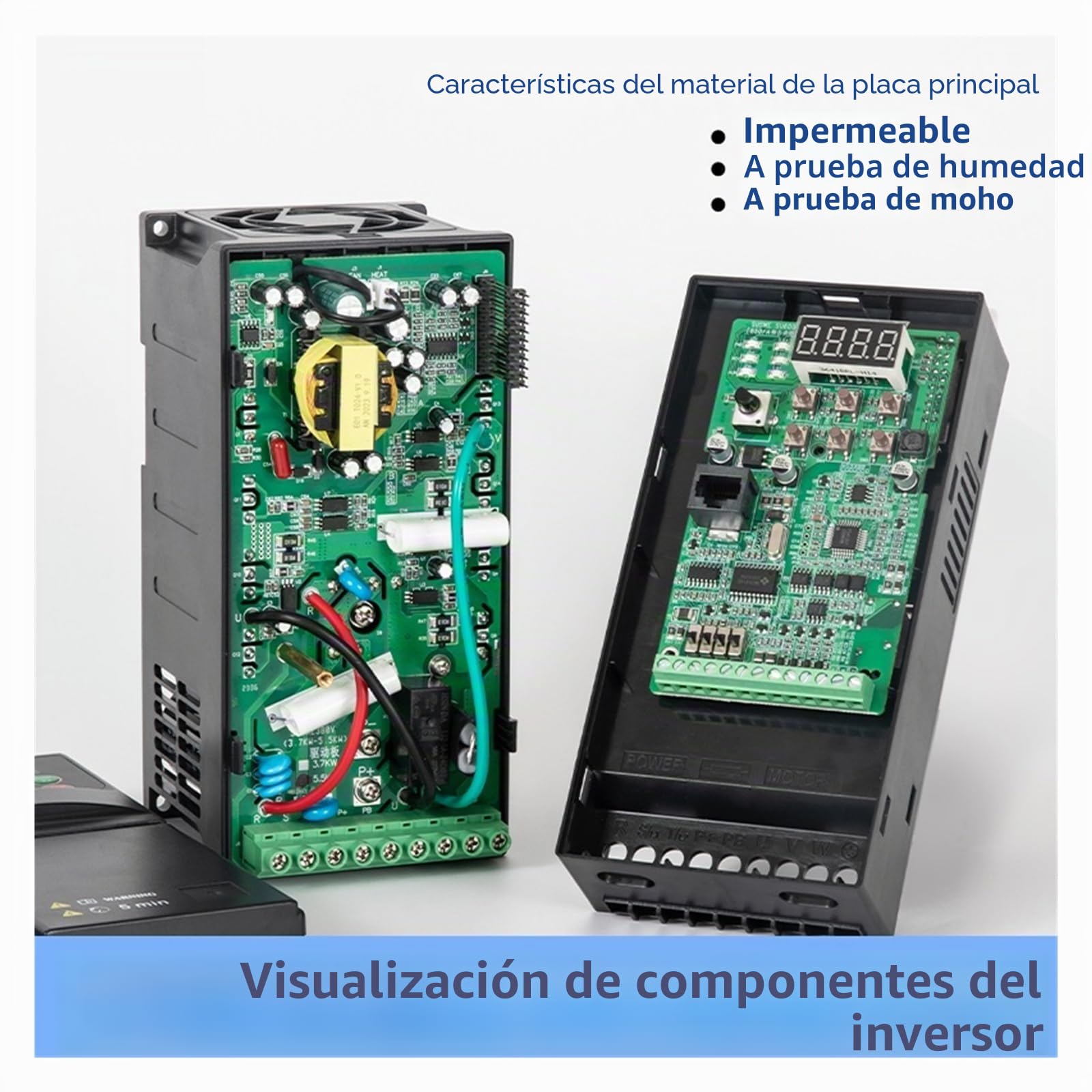 Variador de frecuencia monofasico 220V To 380V VFD 0.75KW/1.5KW/2.2KW/3.7KW/5.5KW 1phase To 3 Phase Output Variable Frequency Drive Motor Speed Control Inverter(5.5KW 220V to 380V W)