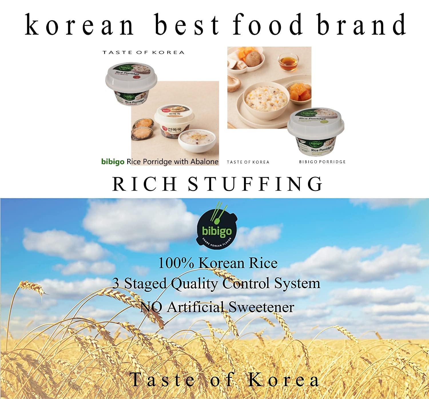 Korean Traditional CJ Mushroom & Vegetable Porridge, 265g (12, MUSHROOM)
