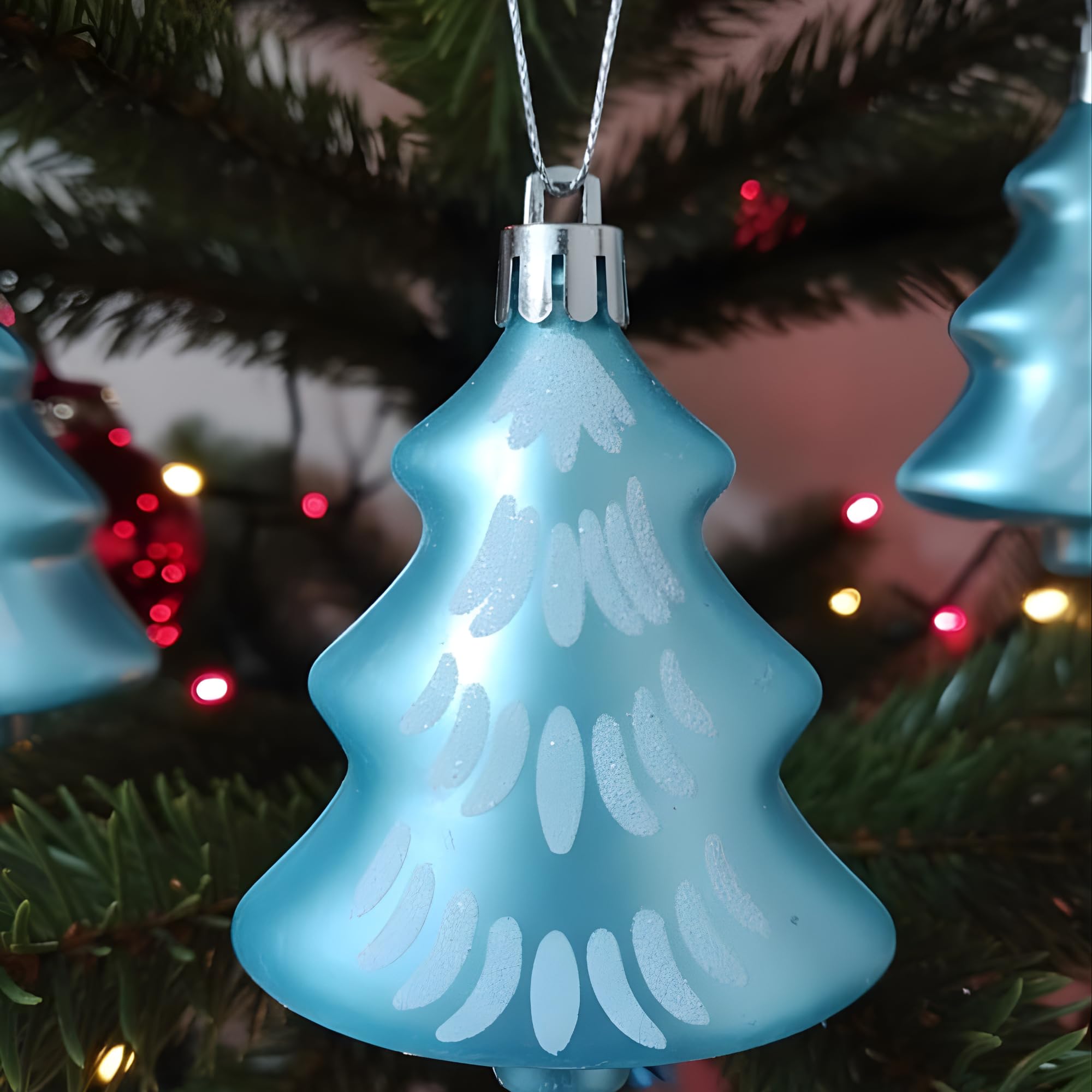 Crackles Christmas Tree Ornaments - Set of 6 -7 Crackles Christmas Tree Ornaments - Set of 6 -7
