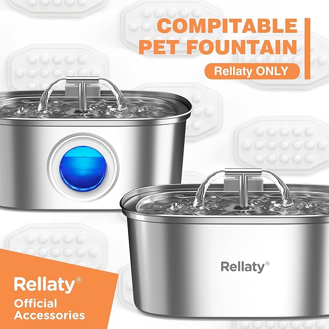 Filtros Oficiales Rellaty para Fuente de Agua de Gato (12 Filtros + 12 Esponjas) miniatura 2